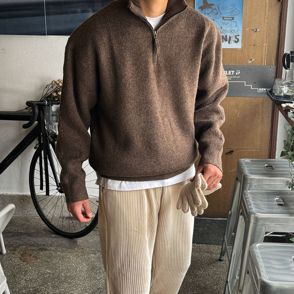 긴팔 티셔츠 모델 착용 이미지-S128L39