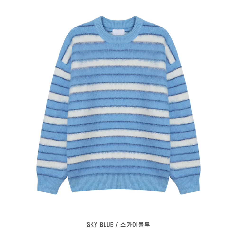 긴팔 티셔츠 블루 색상 이미지-S62L22