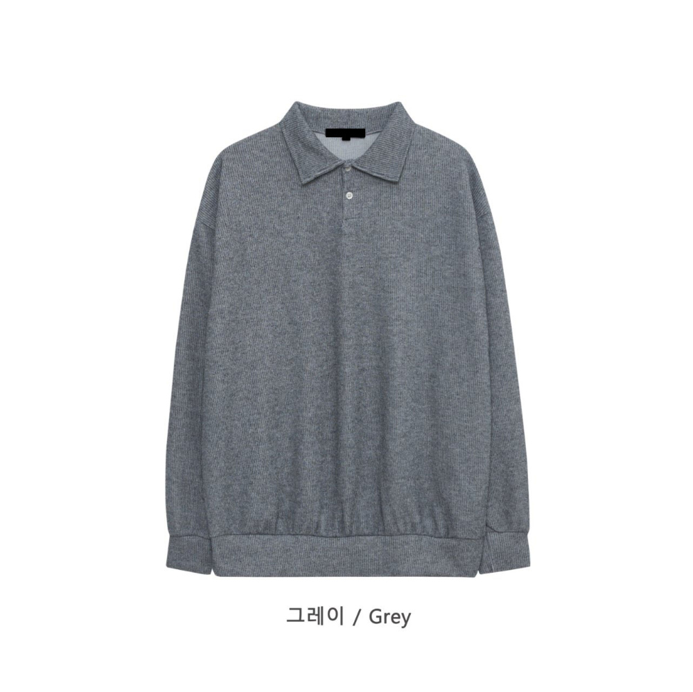 긴팔 티셔츠 차콜 색상 이미지-S114L80