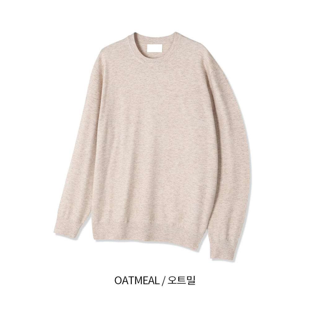 긴팔 티셔츠 크림 색상 이미지-S136L10
