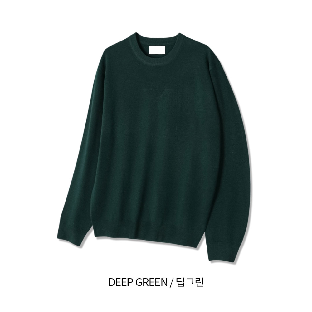 긴팔 티셔츠 다크그린 색상 이미지-S136L19