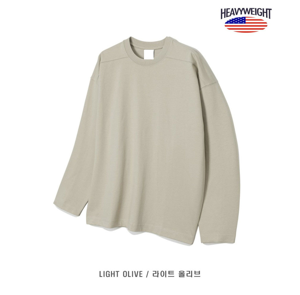 긴팔 티셔츠 크림 색상 이미지-S123L15