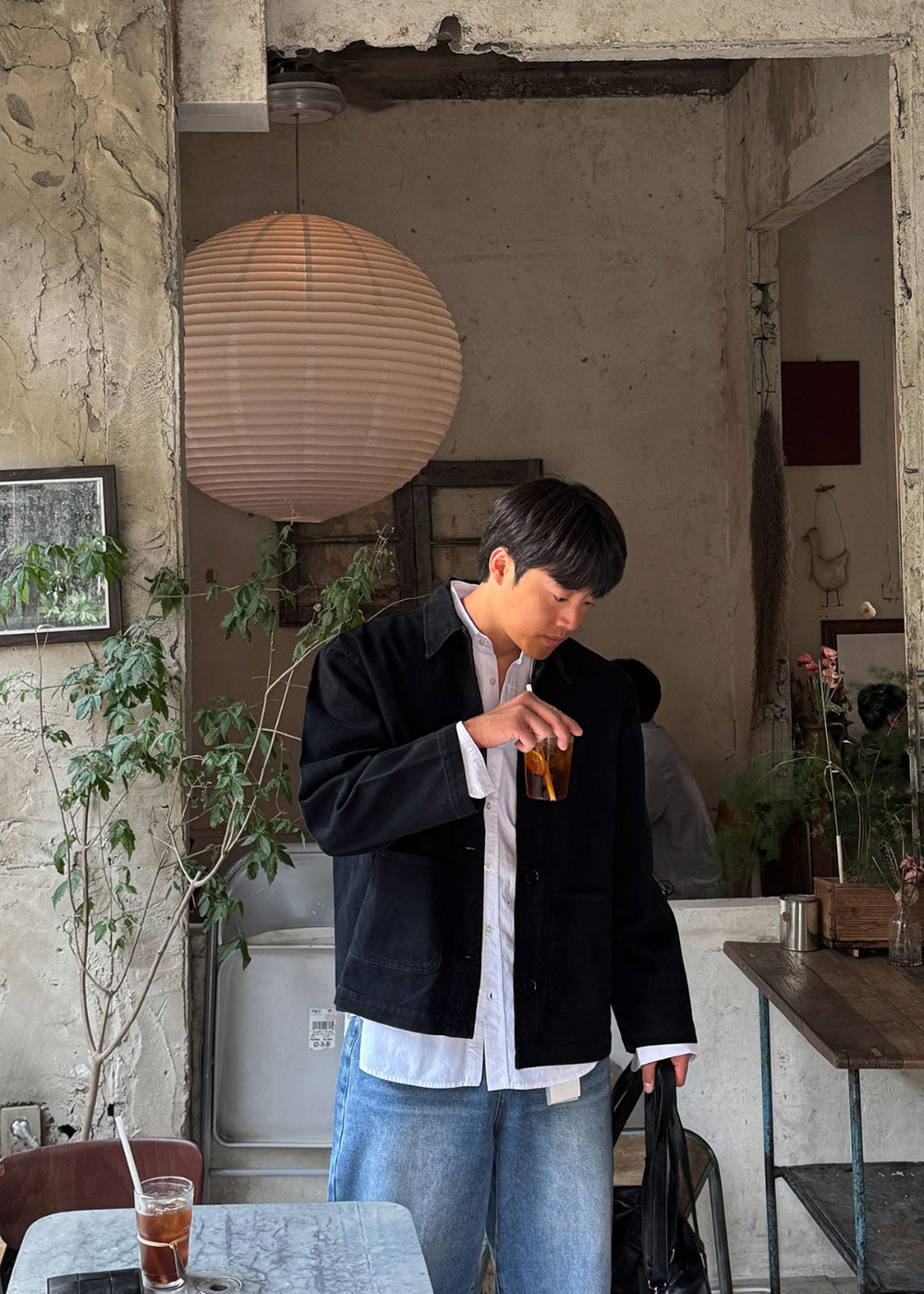 재킷 모델 착용 이미지-S164L12
