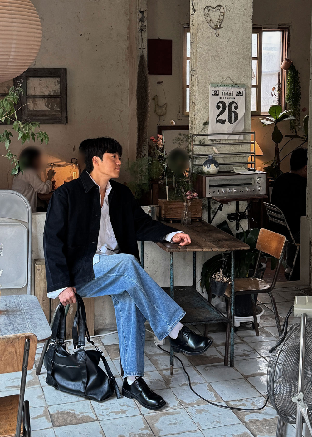 재킷 모델 착용 이미지-S164L13