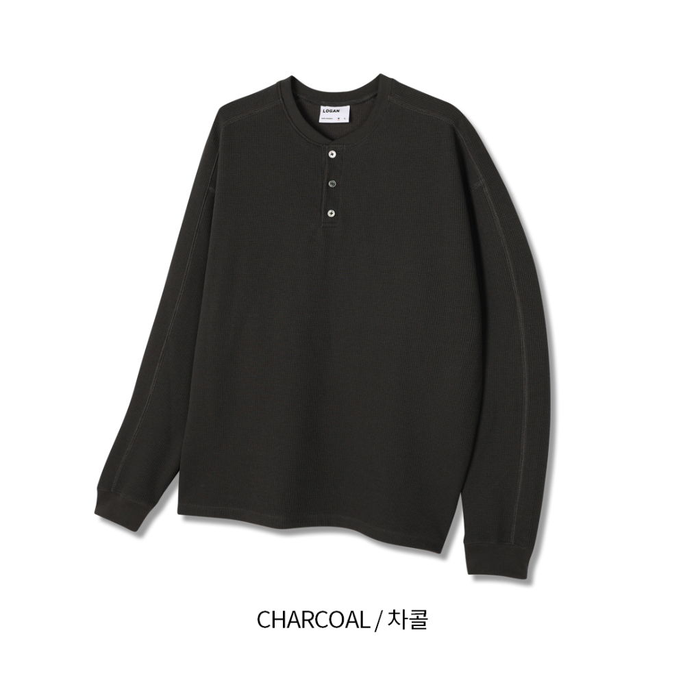 긴팔 티셔츠 차콜 색상 이미지-S170L11