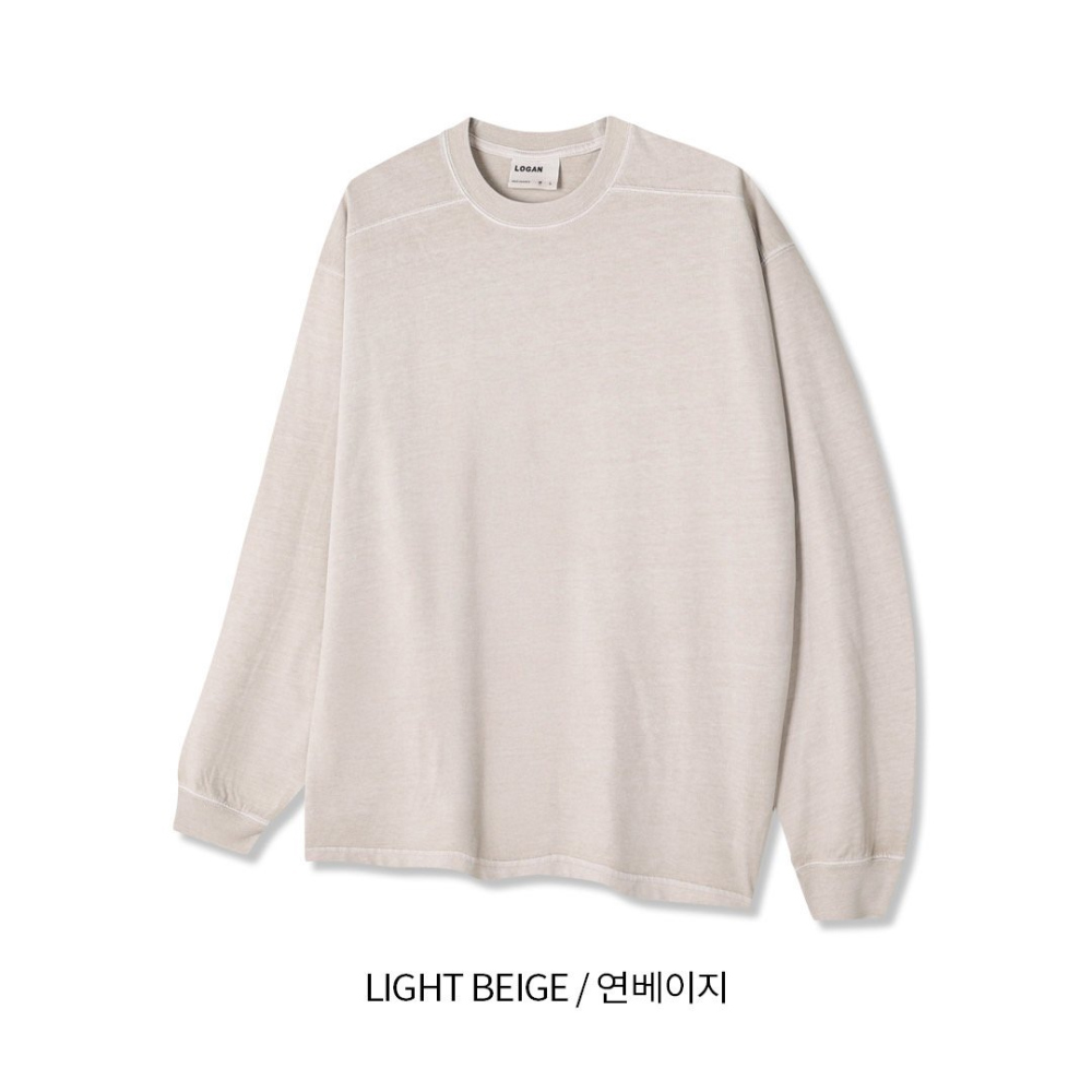 긴팔 티셔츠 화이트 색상 이미지-S184L6