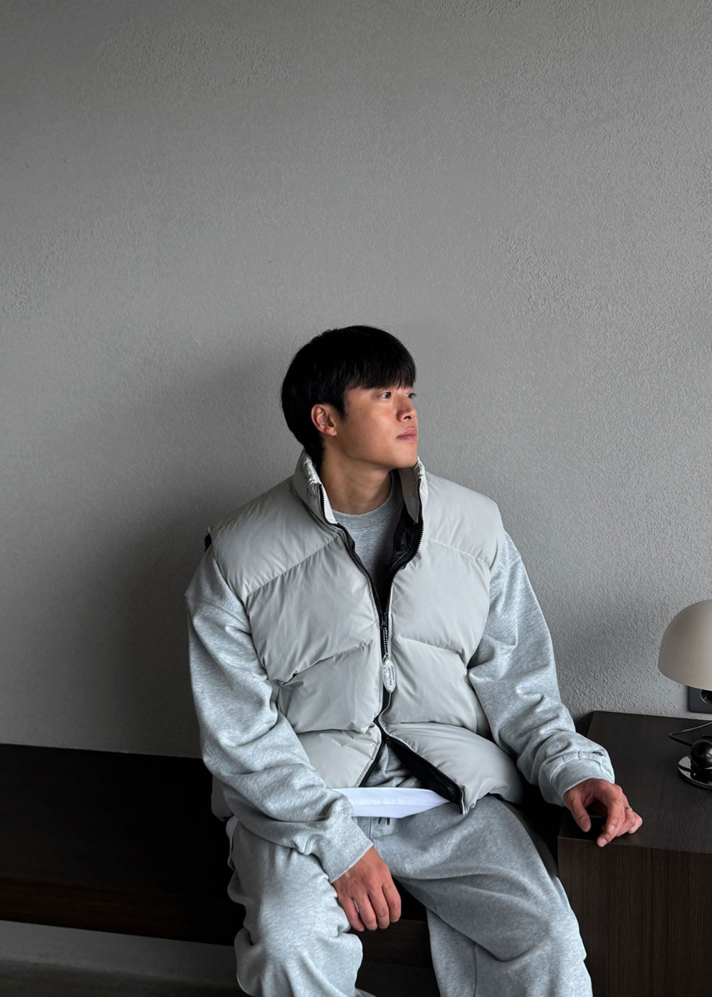패딩 모델 착용 이미지-S151L12