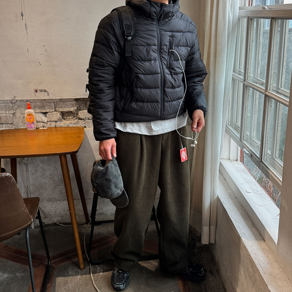 패딩 모델 착용 이미지-S175L19