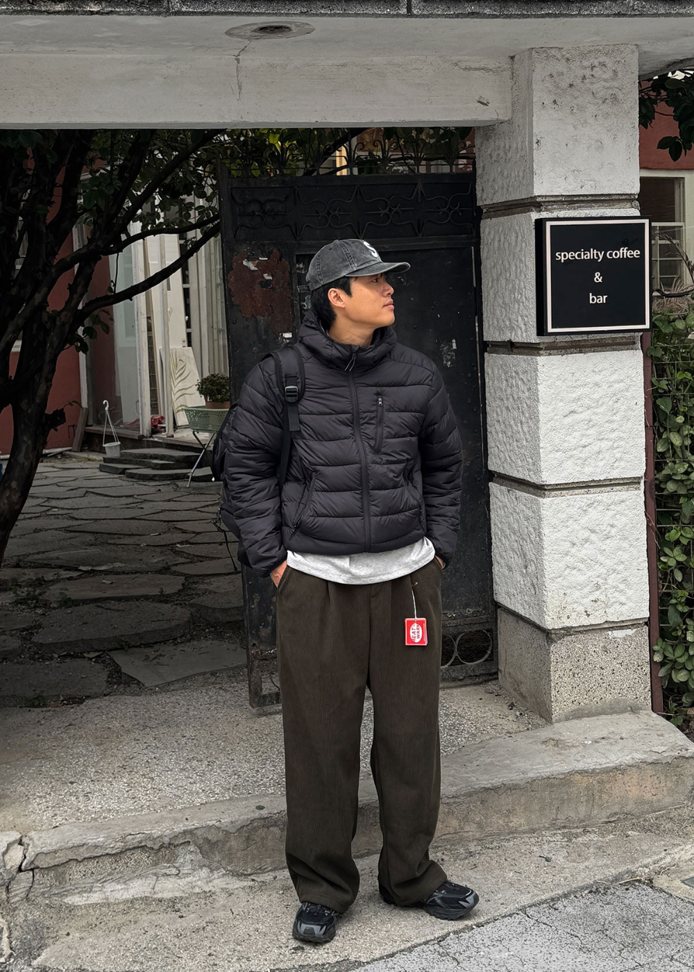 패딩 모델 착용 이미지-S175L21