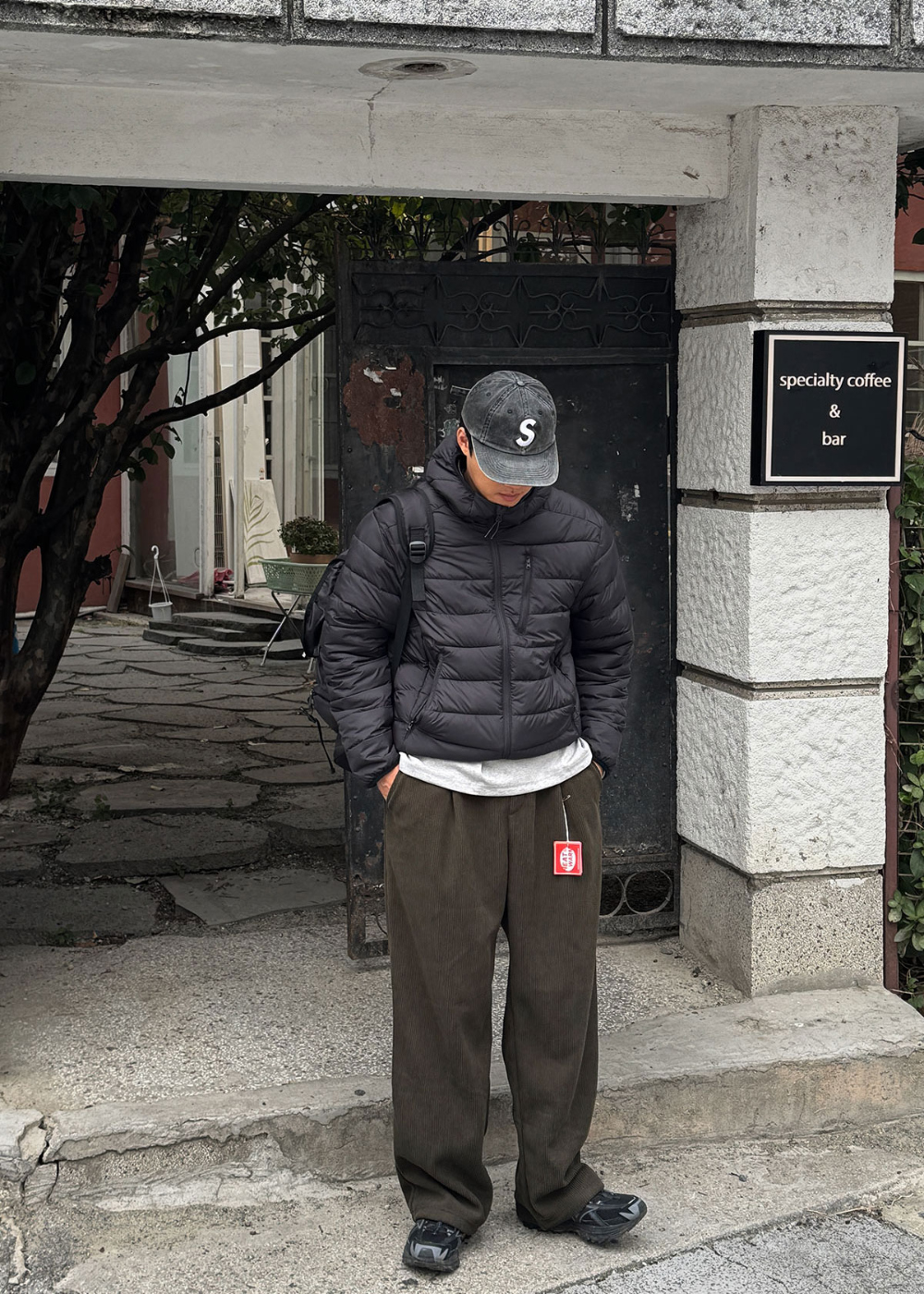 패딩 모델 착용 이미지-S175L26