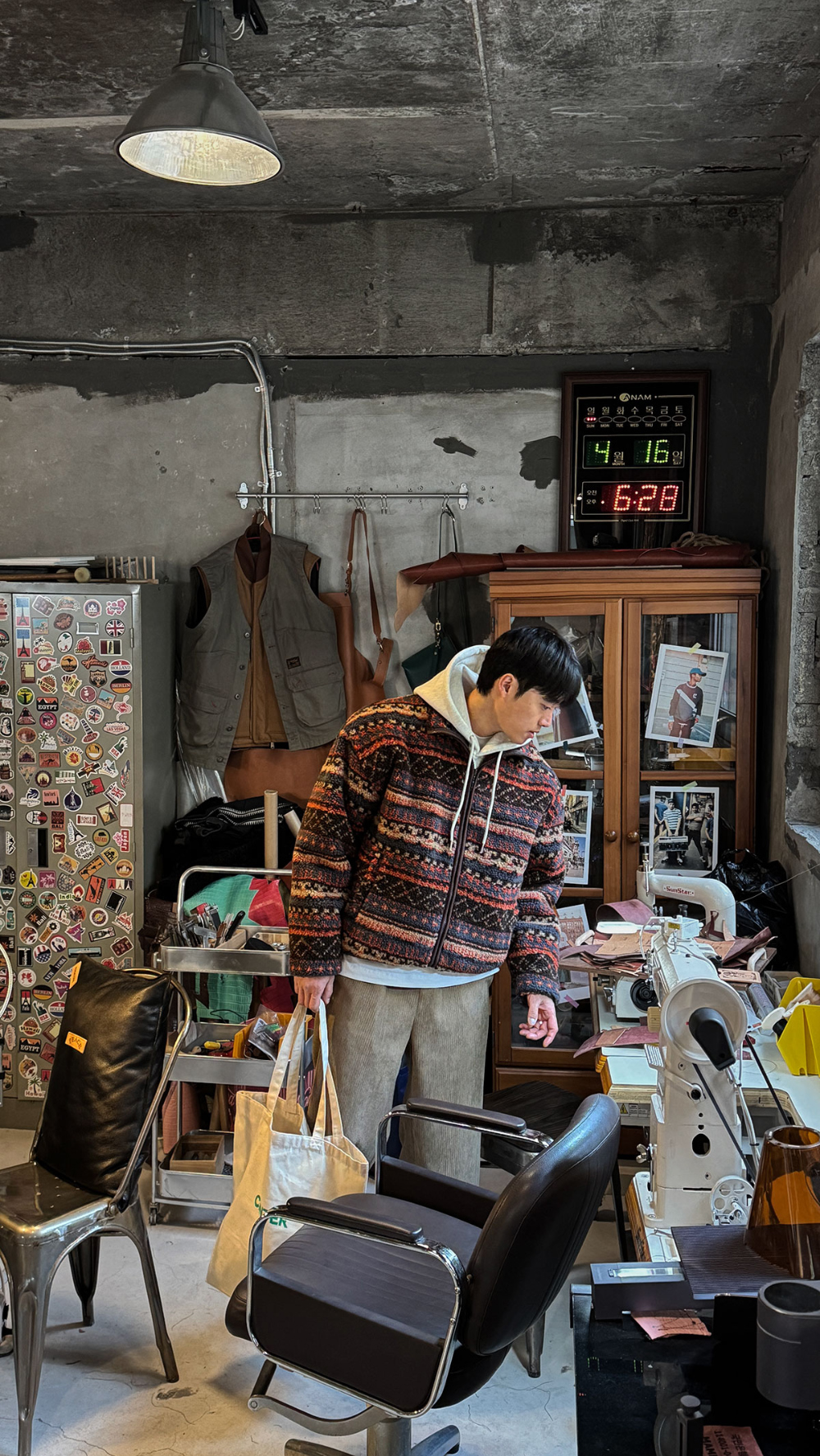 재킷 모델 착용 이미지-S199L30