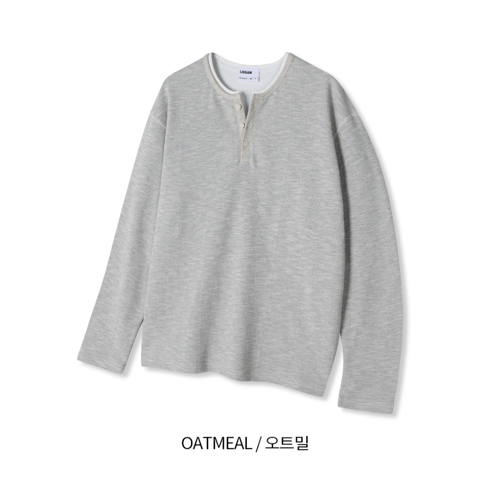 긴팔 티셔츠 그레이 색상 이미지-S176L46