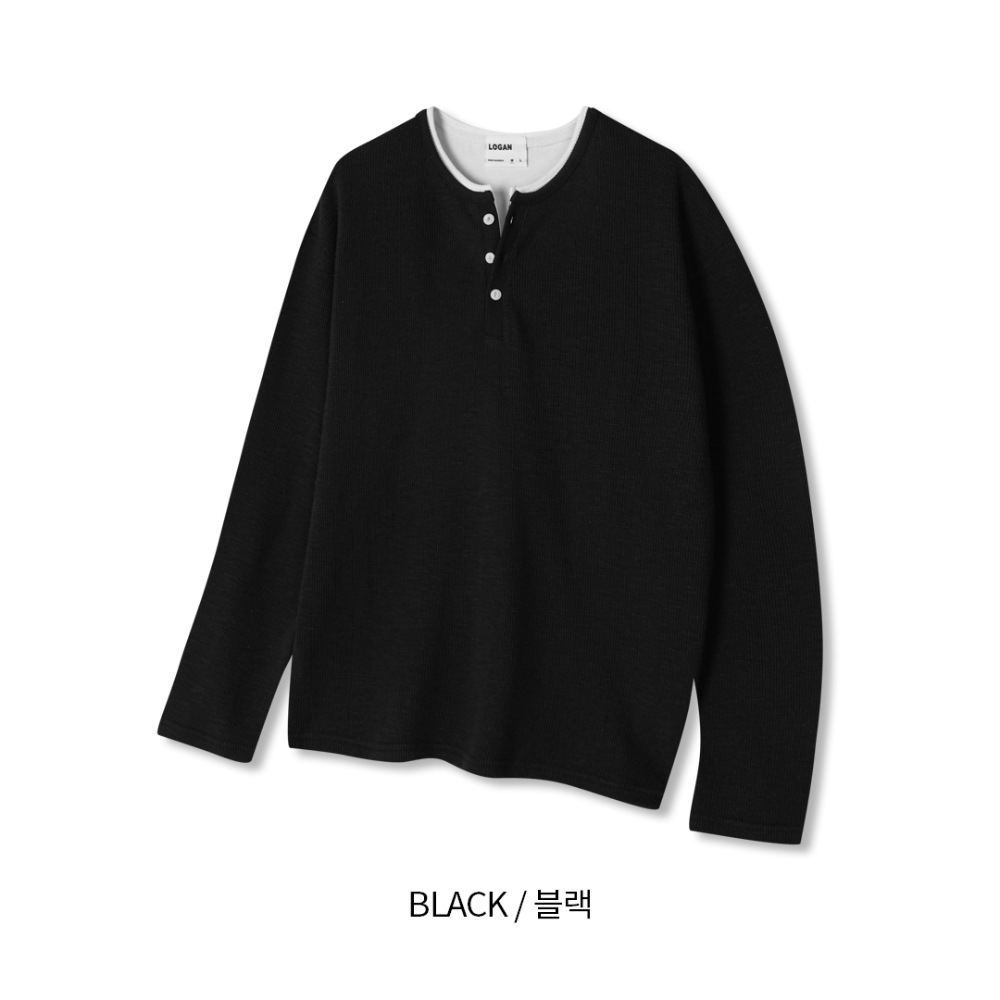 긴팔 티셔츠 차콜 색상 이미지-S176L45