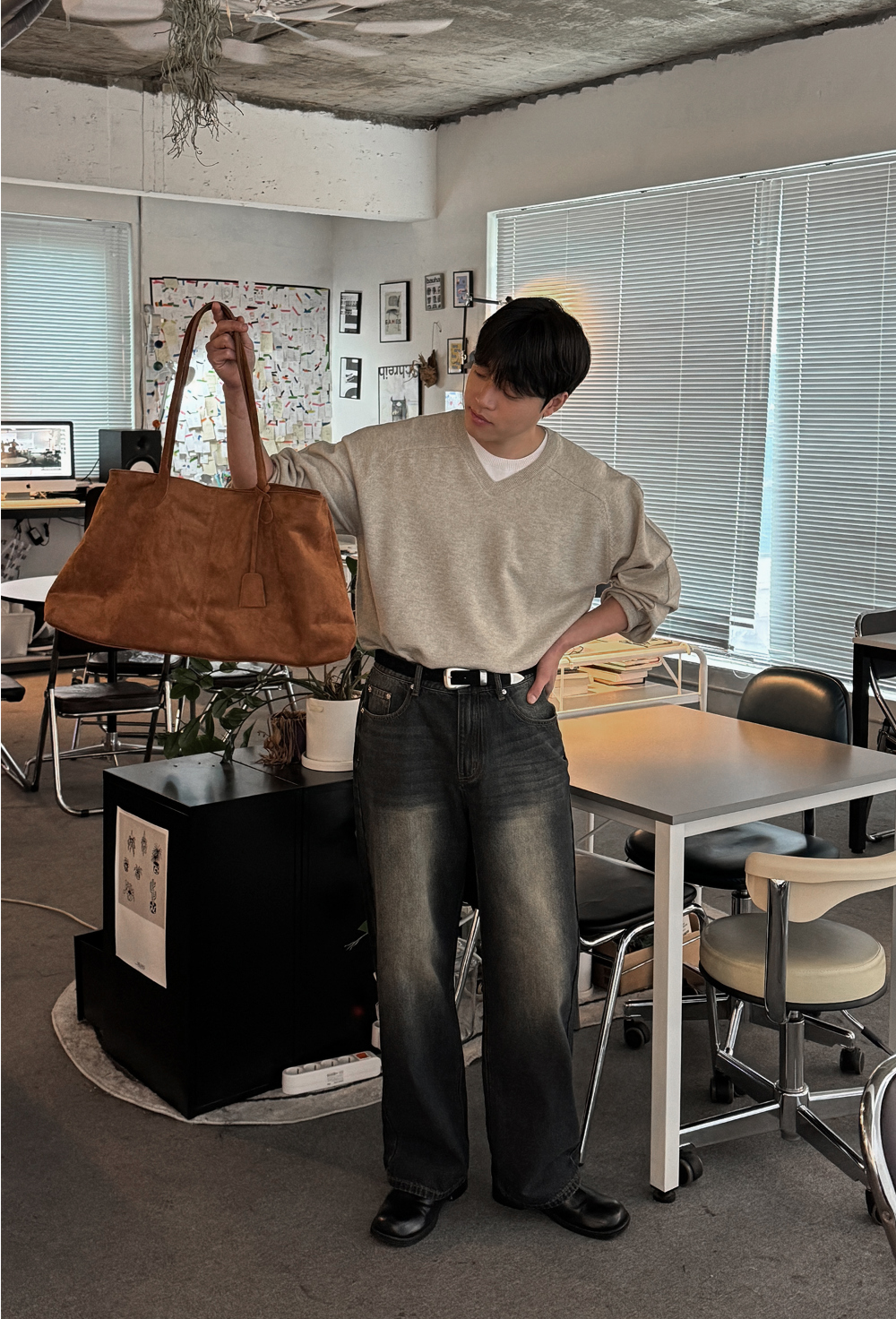 바지 모델 착용 이미지-S155L14