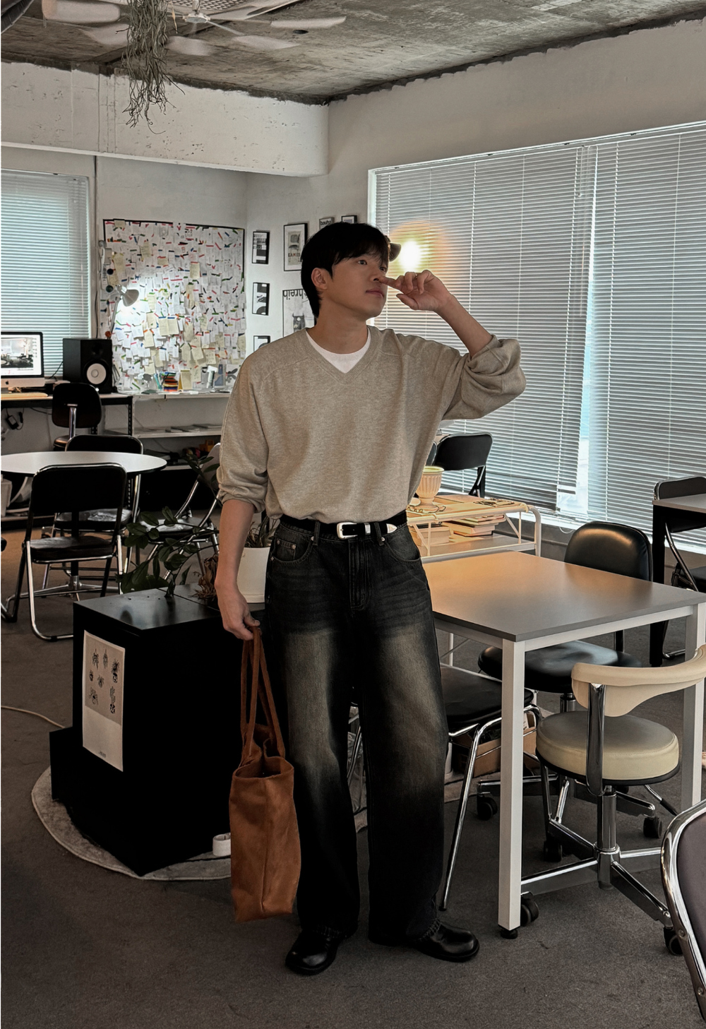 바지 모델 착용 이미지-S155L48