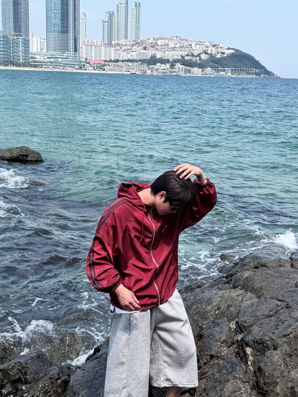 재킷 모델 착용 이미지-S164L128
