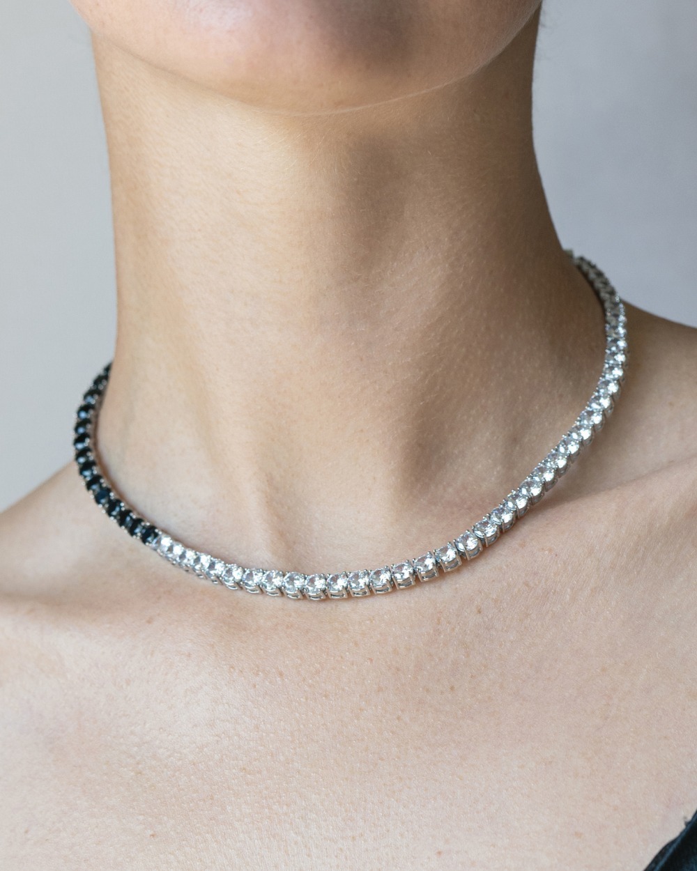 하프 오닉스 목걸이 Half onyx necklace