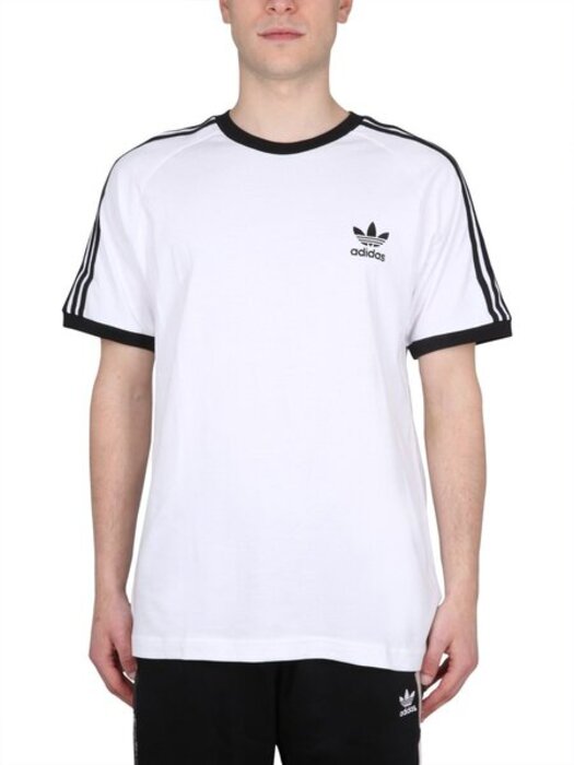 Adidas Originals 남성 로고 프린트 크루넥 티셔츠