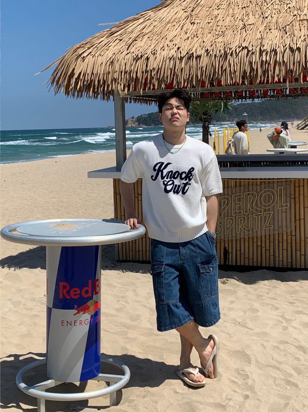 반팔 티셔츠 모델 착용 이미지-S1L35