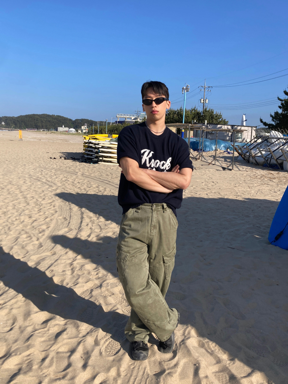 반팔 티셔츠 모델 착용 이미지-S1L17