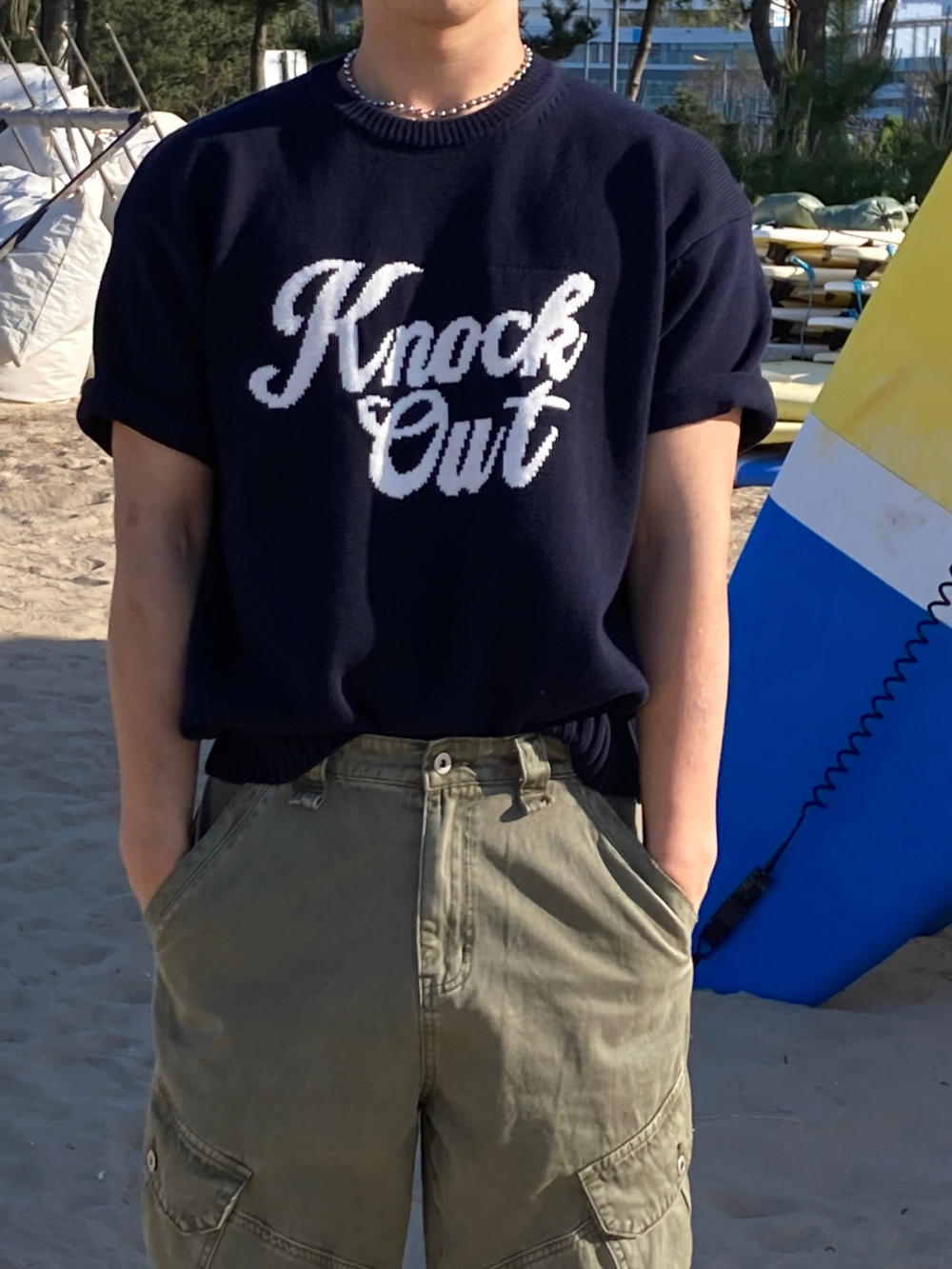 반팔 티셔츠 모델 착용 이미지-S1L8