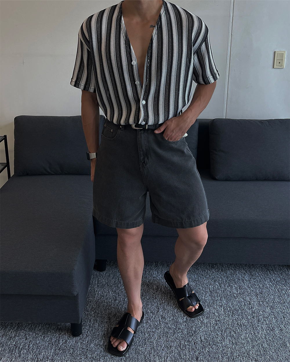 블라우스 모델 착용 이미지-S1L38