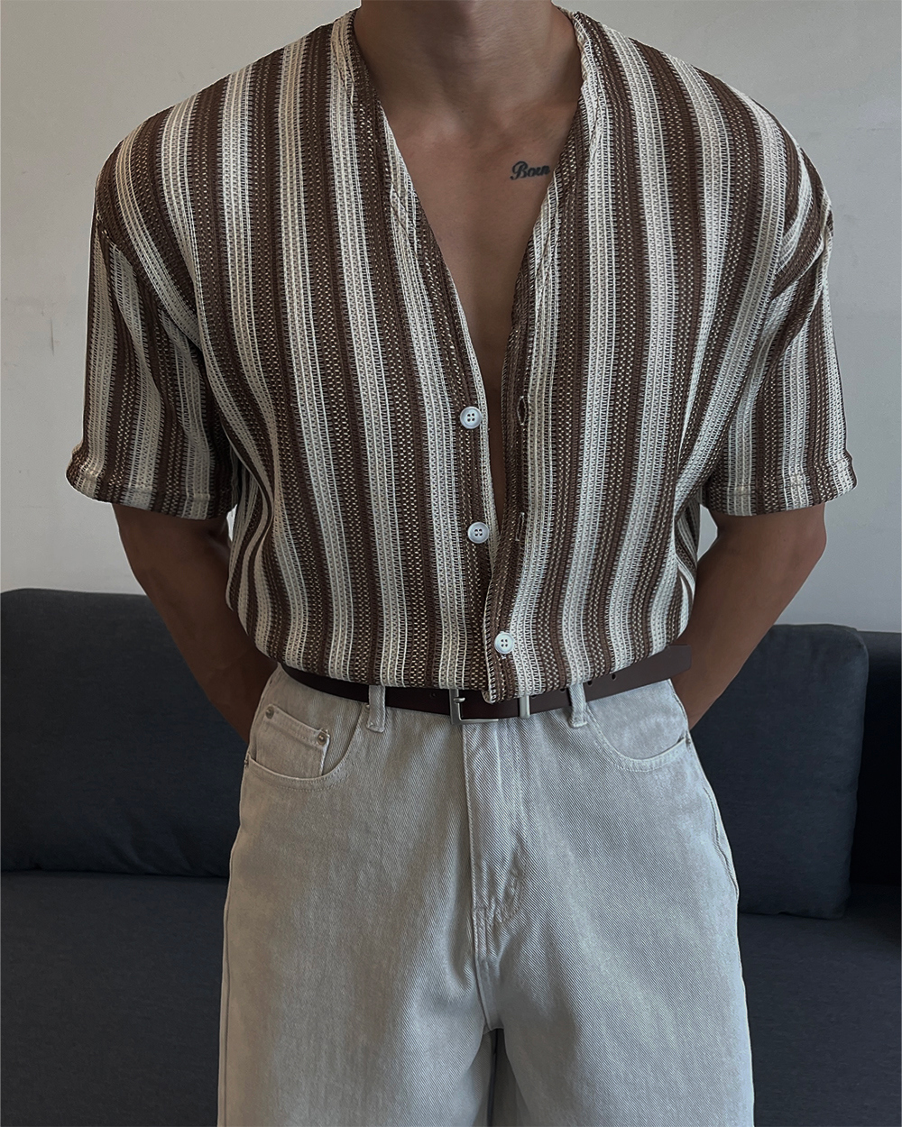 블라우스 모델 착용 이미지-S1L25