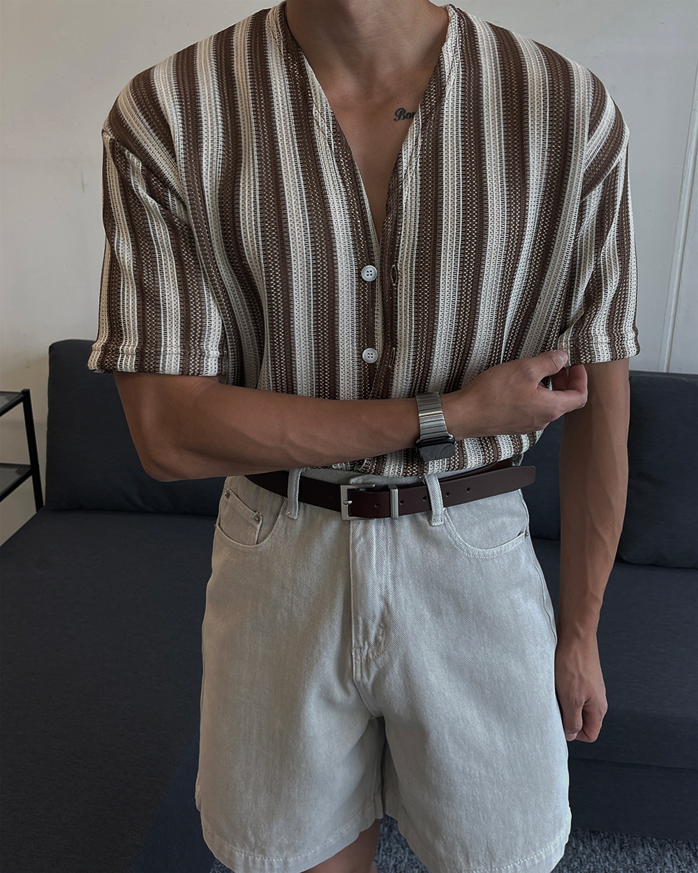 블라우스 모델 착용 이미지-S1L21