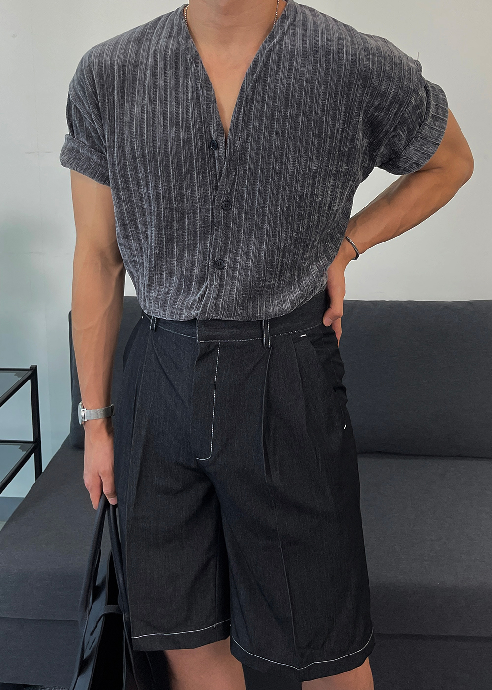 카디건 모델 착용 이미지-S1L19