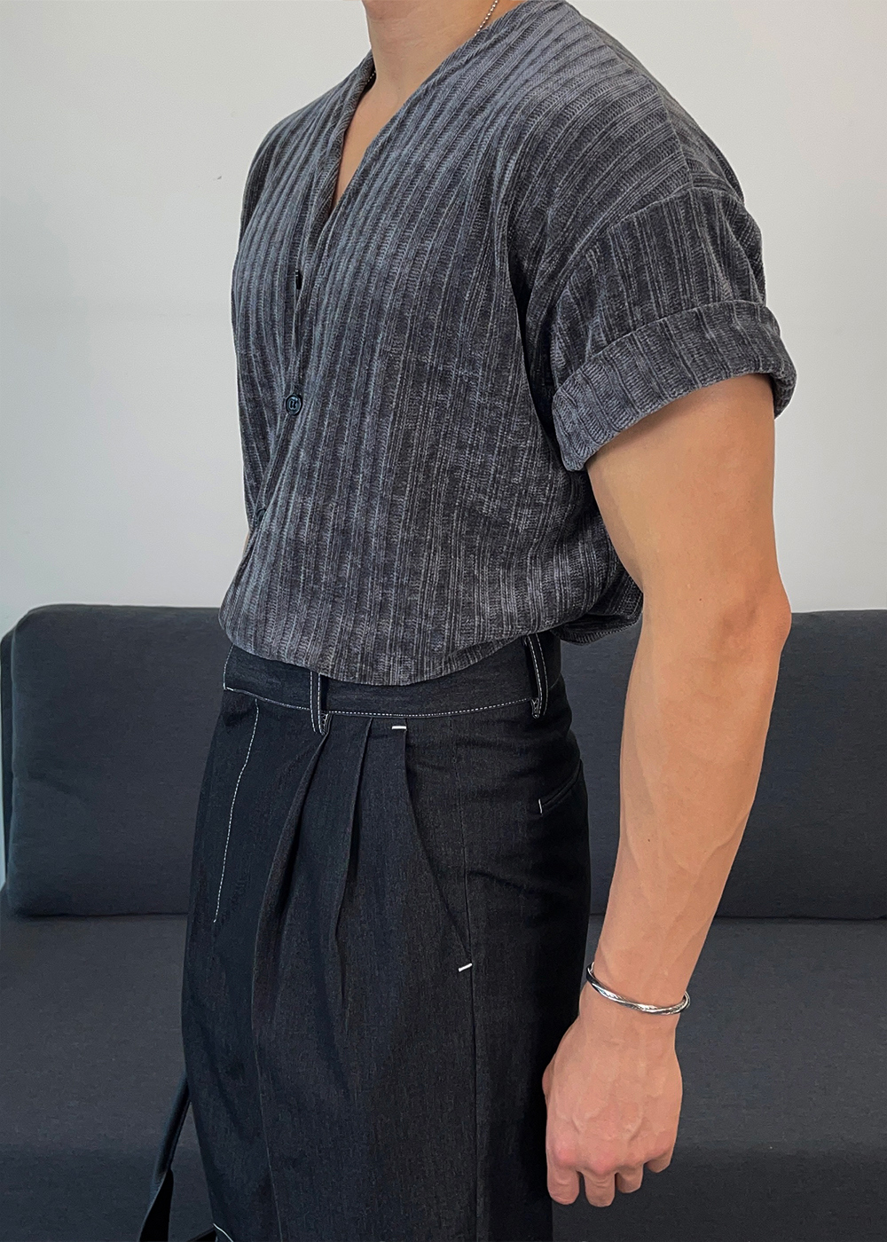 카디건 모델 착용 이미지-S1L25