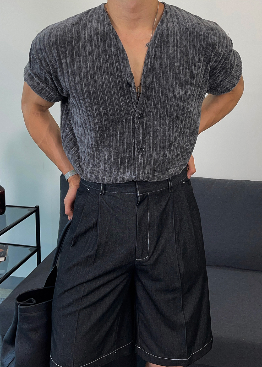 카디건 모델 착용 이미지-S1L21