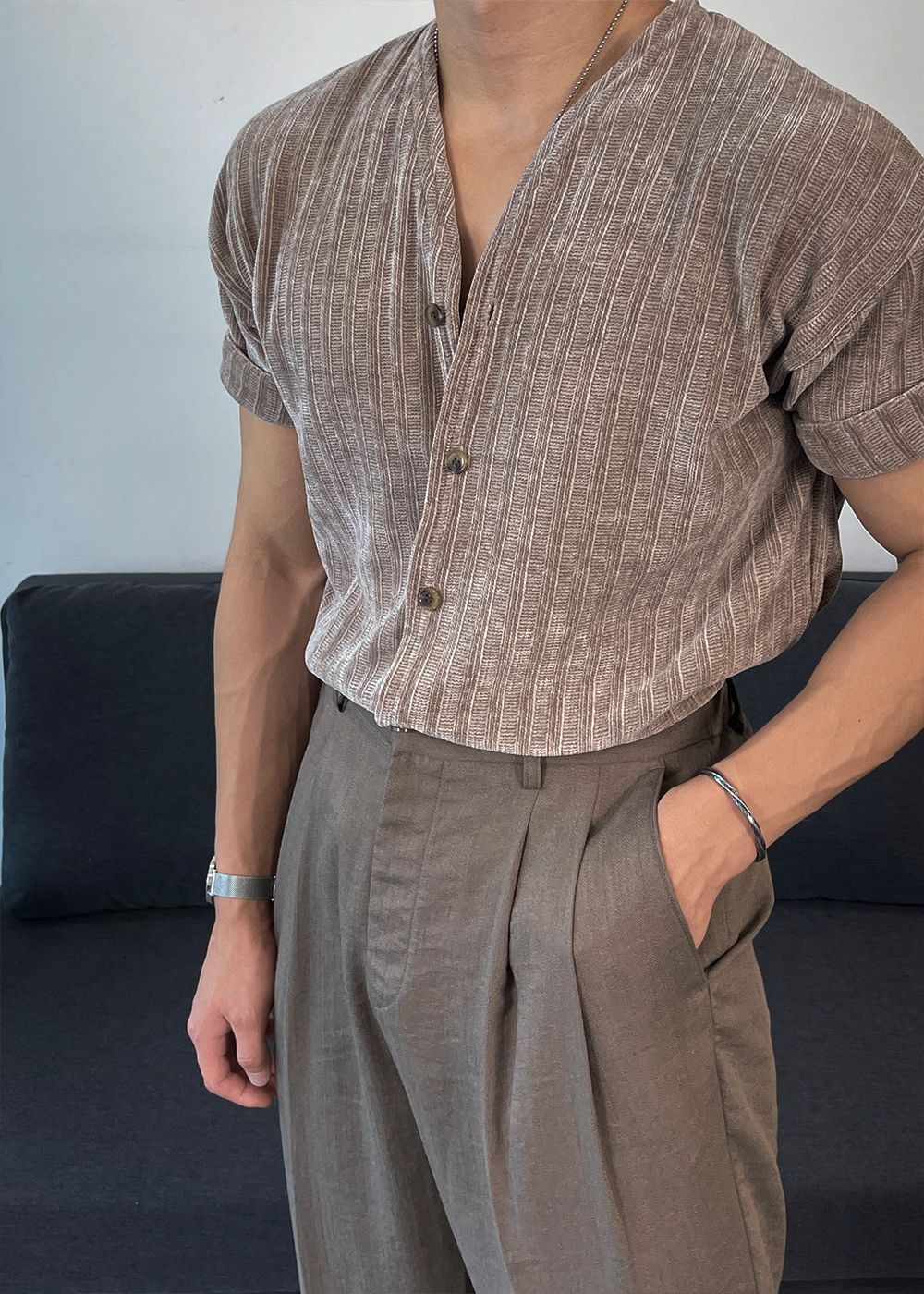 카디건 모델 착용 이미지-S3L12