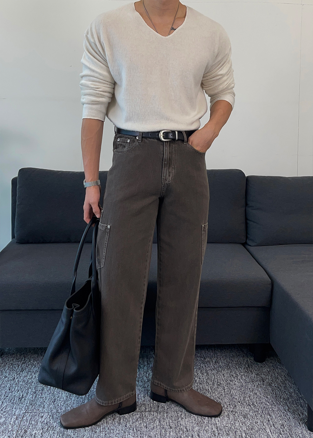 긴팔 티셔츠 모델 착용 이미지-S1L35