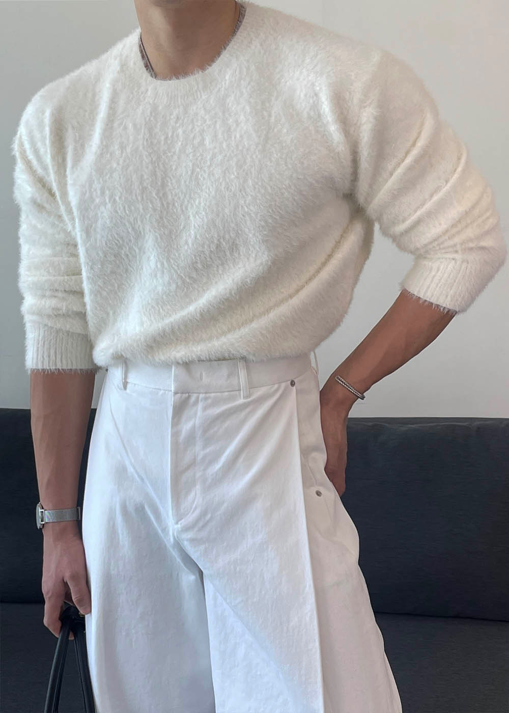 긴팔 티셔츠 모델 착용 이미지-S1L27