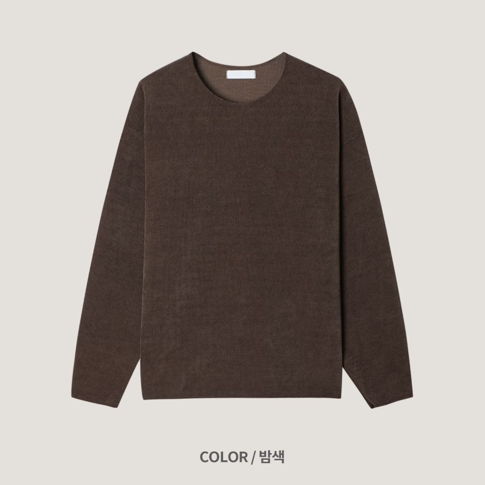 긴팔 티셔츠 오트밀 색상 이미지-S2L11