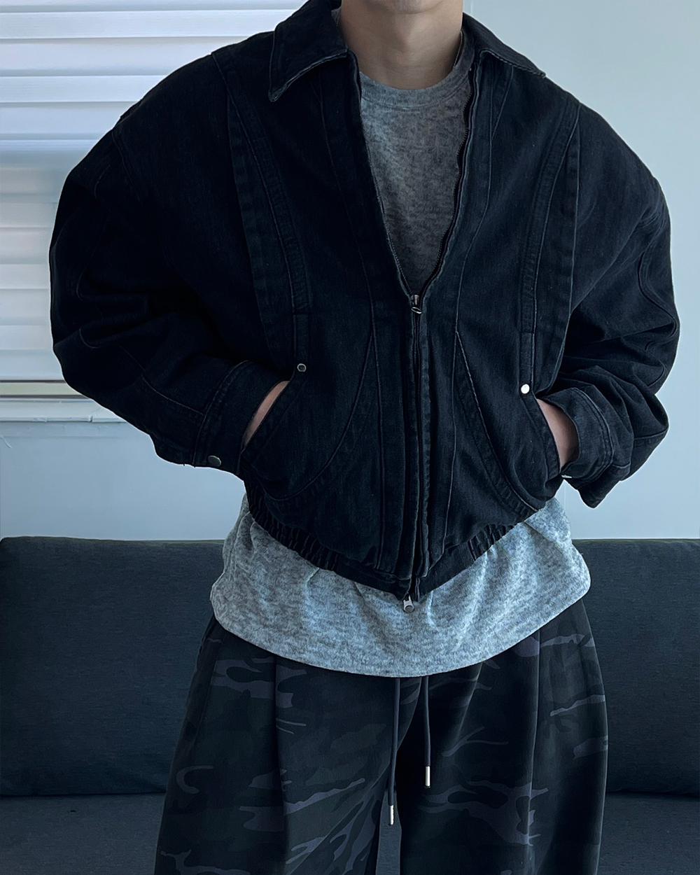 바지 모델 착용 이미지-S1L42