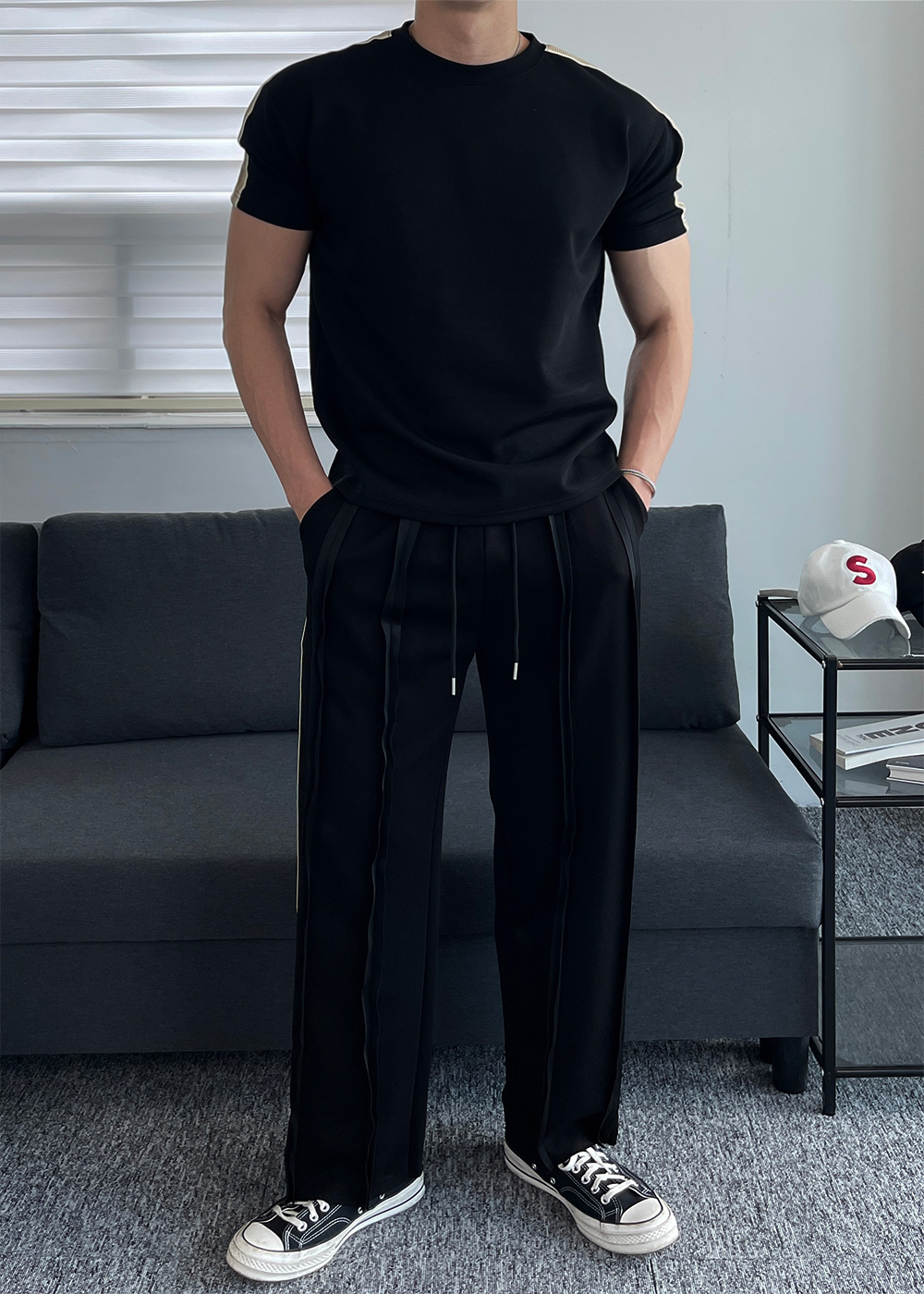 短袖T卹模特兒穿著圖片 - S1L29