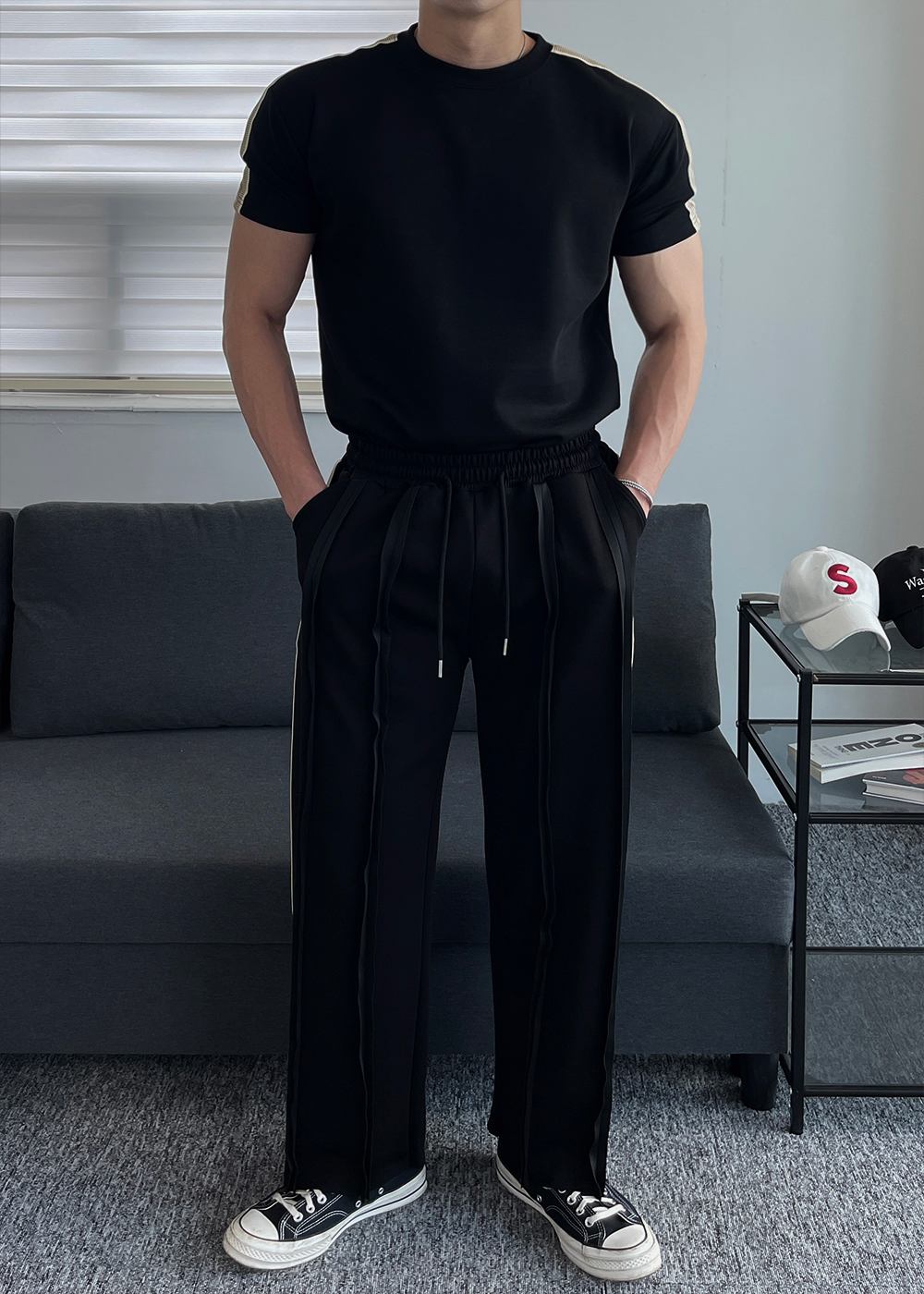 短袖T卹模特兒穿著圖片 - S1L26