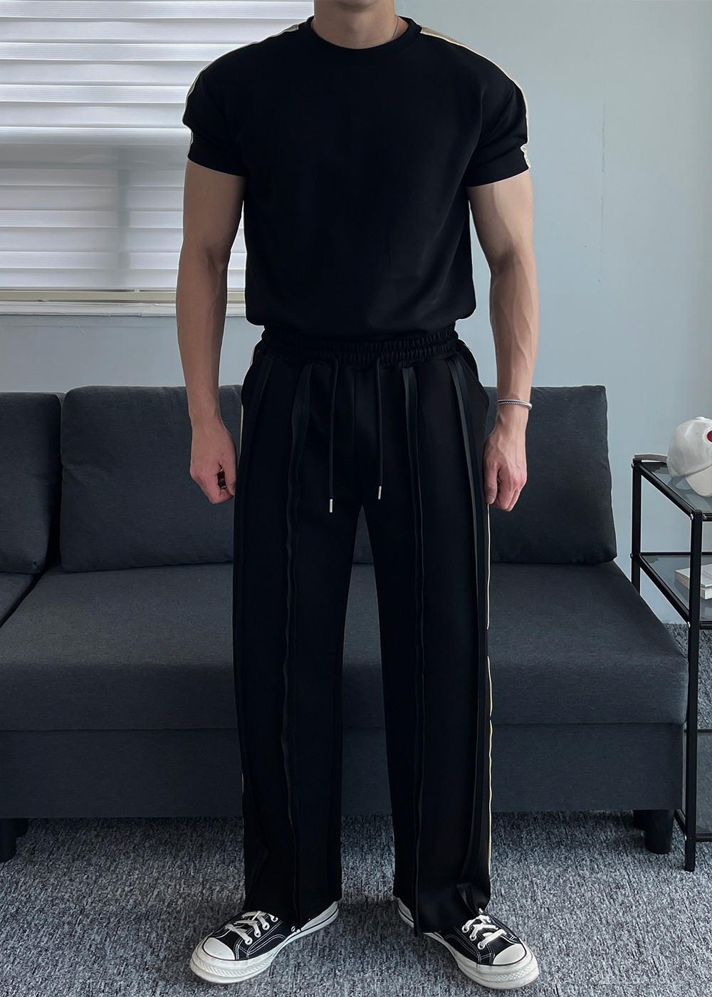 短袖T卹模特兒穿著圖片 - S1L32