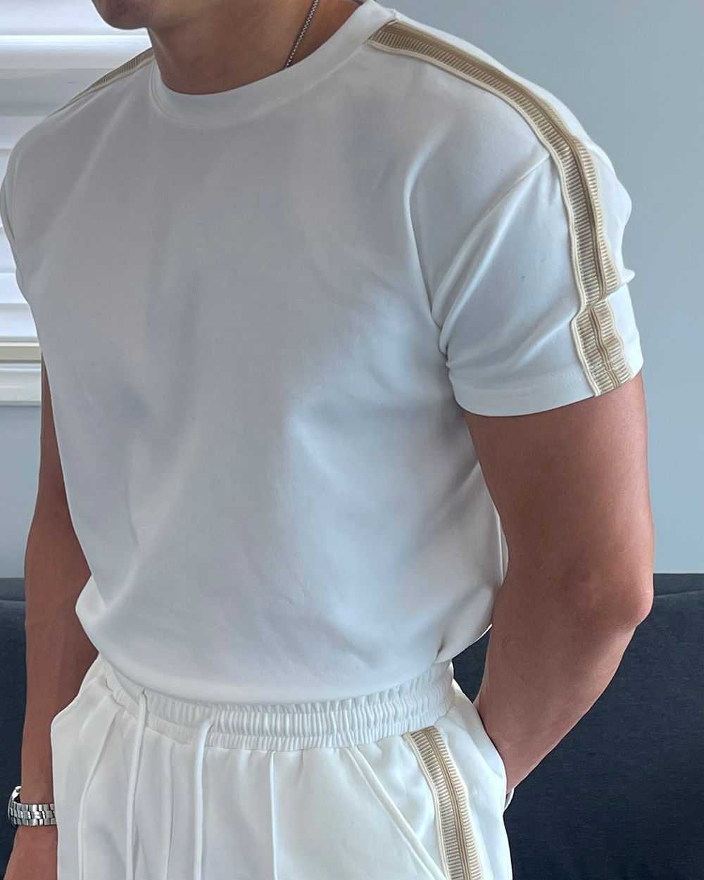 短袖T卹模特兒穿著圖片 - S1L33