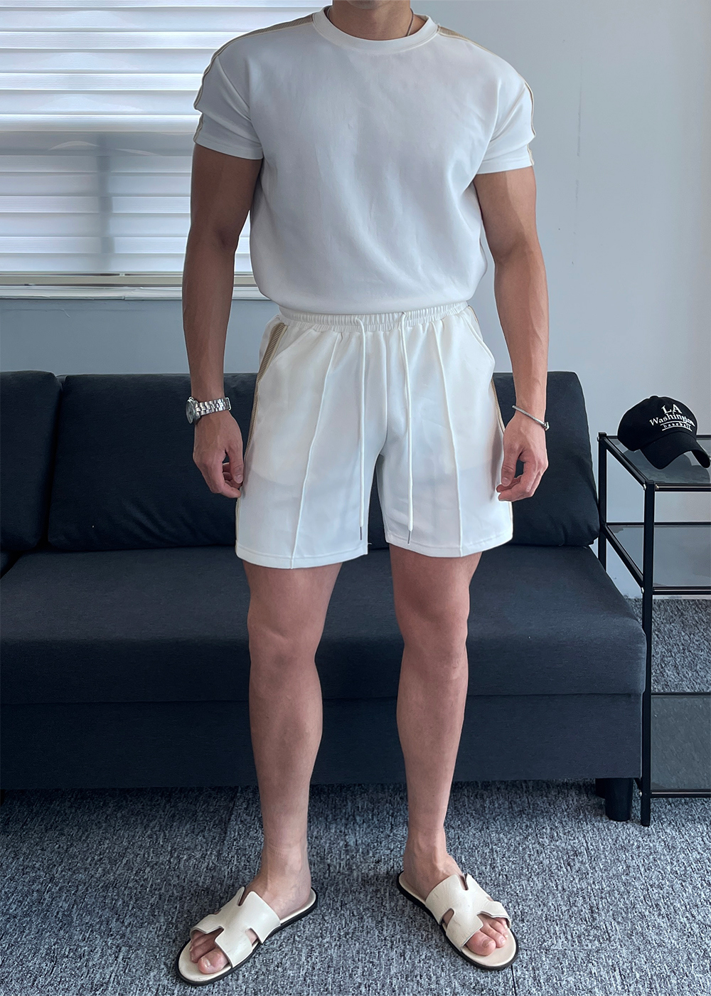 短袖T卹模特兒穿著圖片 - S1L34