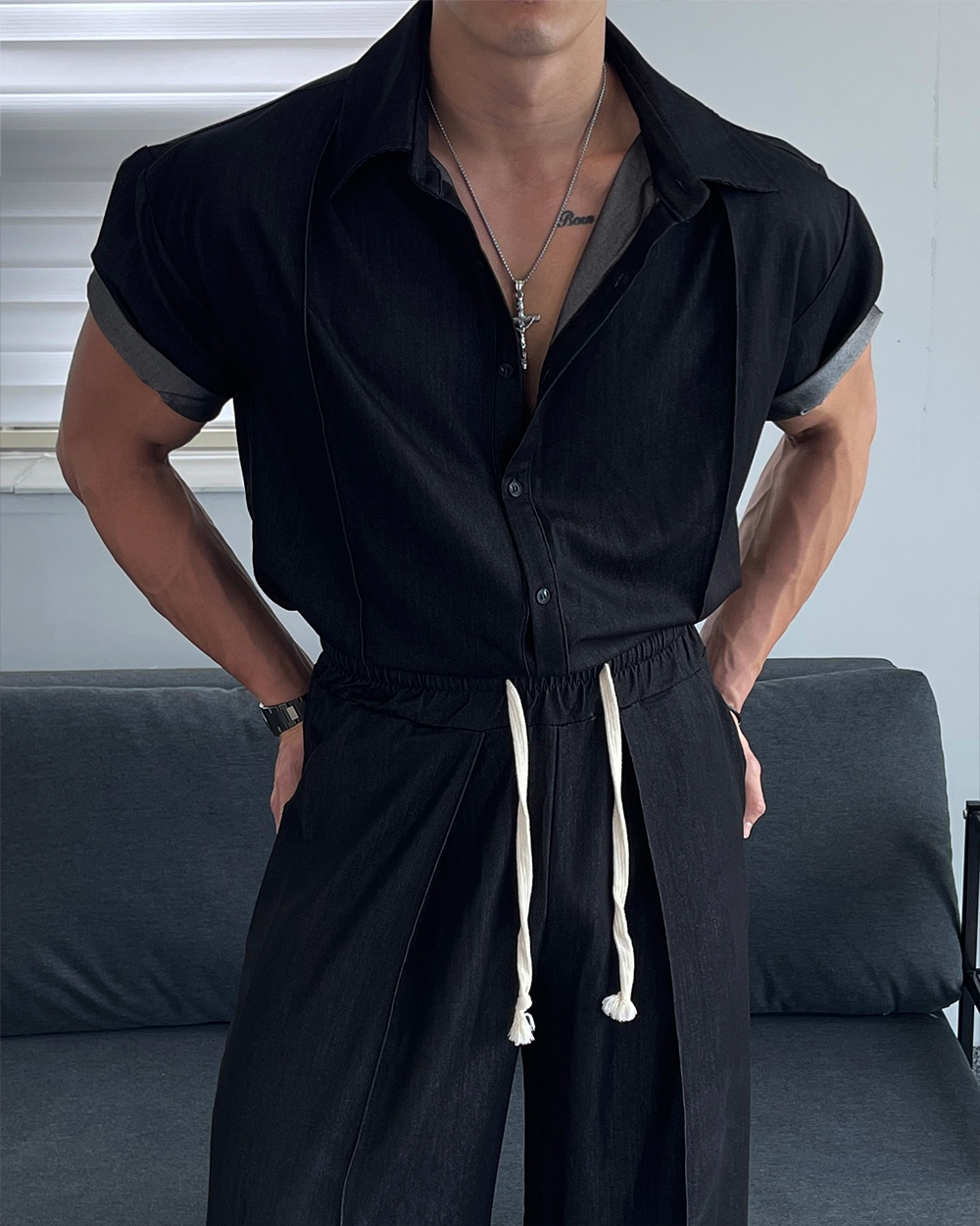 코트 모델 착용 이미지-S1L25