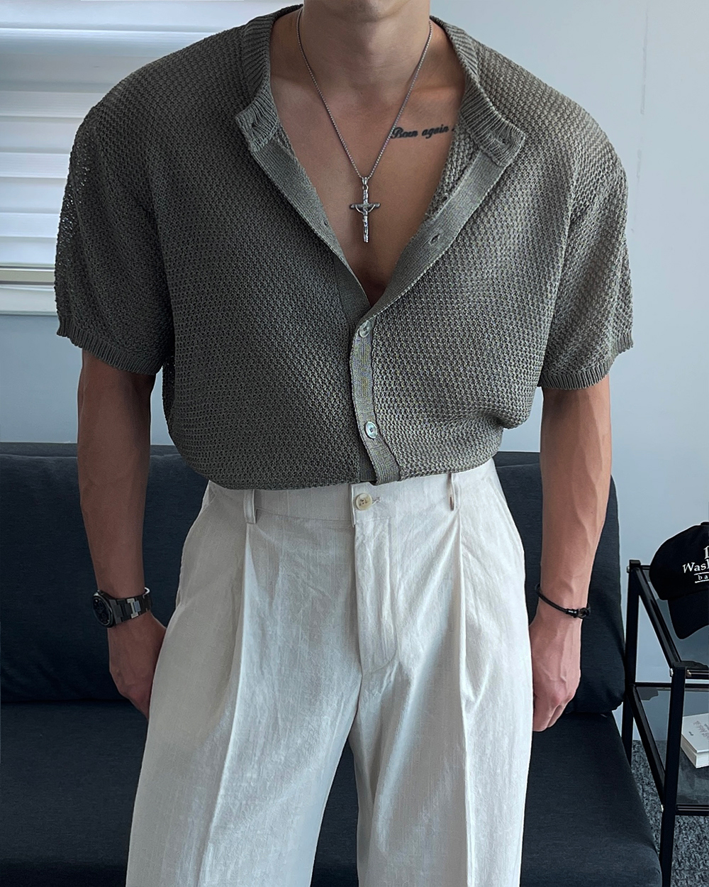 카디건 모델 착용 이미지-S1L20