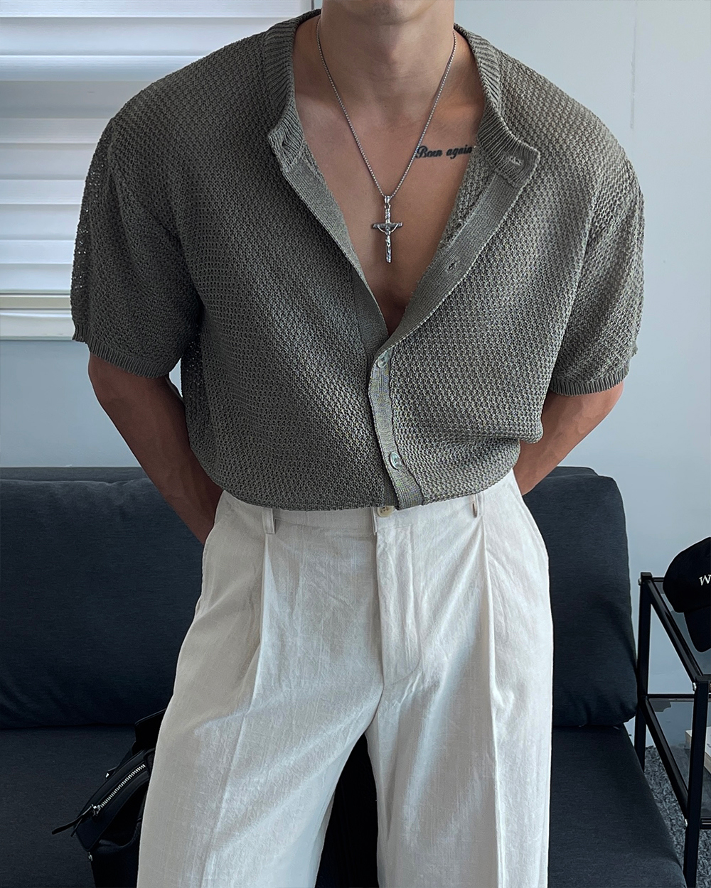 카디건 모델 착용 이미지-S1L21