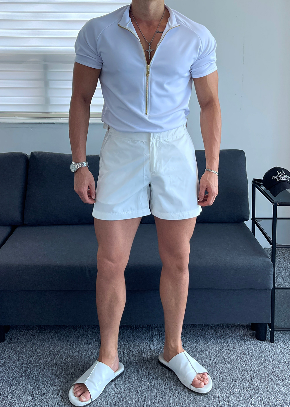 短袖T卹模特兒穿著圖片 - S1L33