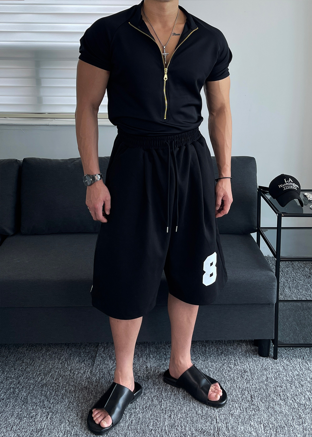 短袖T卹模特兒穿著圖片 - S1L38