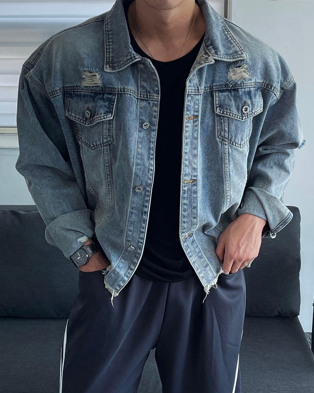 바지 모델 착용 이미지-S4L6