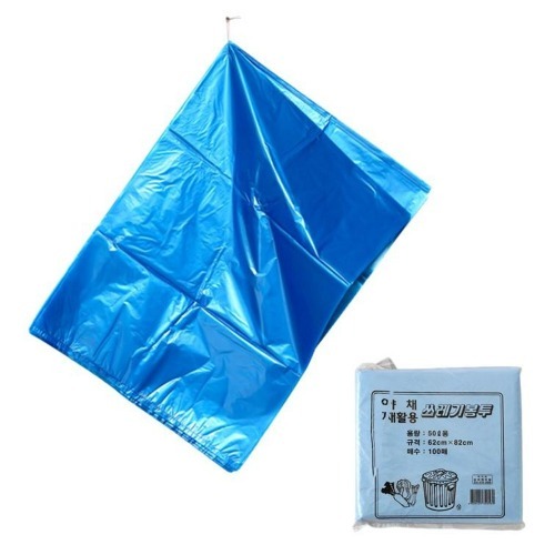 파란 봉투 50리터 분리수거 쓰레기봉투 비닐봉투 100매