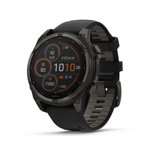 [GARMIN / 가민] FENIX 8 – 47 mm, Solar (Carbon Gray) - halcyon