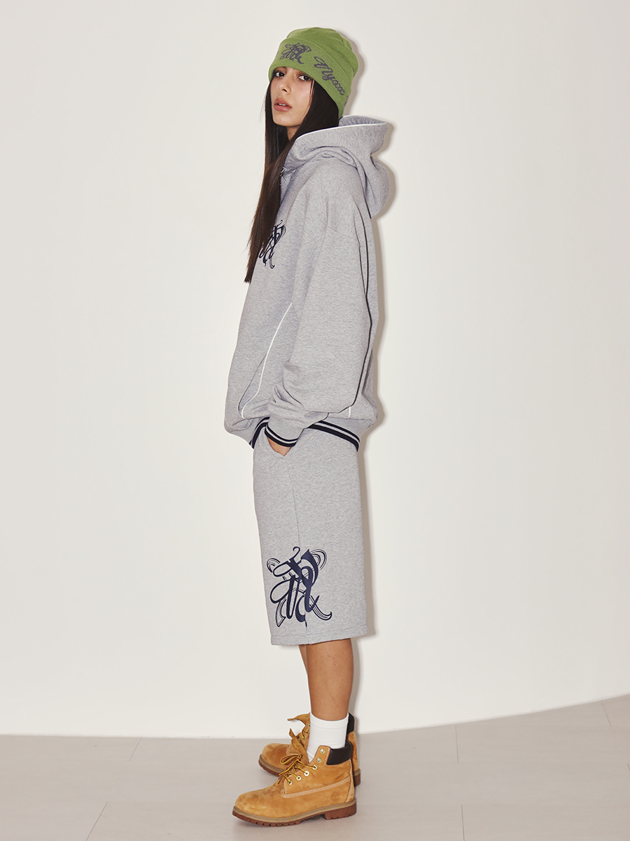 REFURB SALE★] EMBLEM HALF PANTS GRAY - NYXX